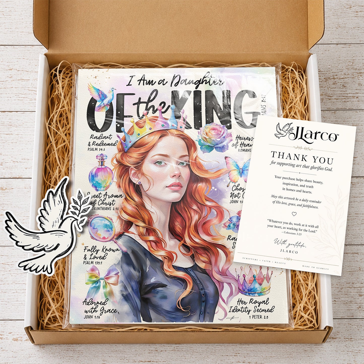 Daughter of The King | Series 2 | Scripture Prompt Art Print