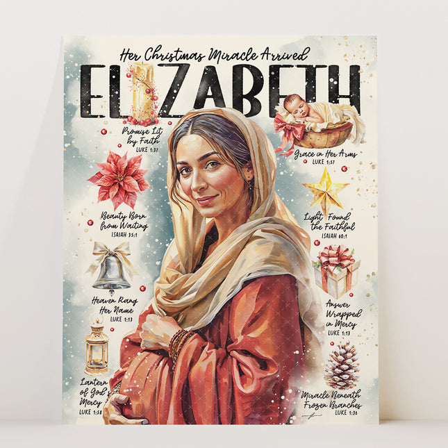 Women of The Bible | Elizabeth | Christmas Scripture Prompt Art Print