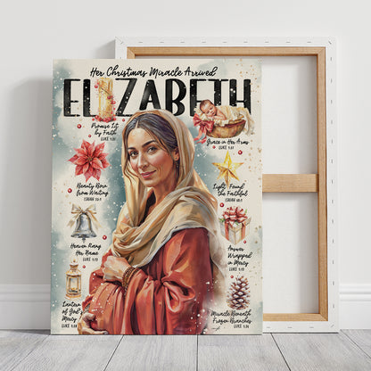 "Elizabeth" Women of The Nativity Christmas Canvas