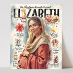Elizabeth • Women of The Bible • Scripture Prompt • Giclée Christmas Art Print