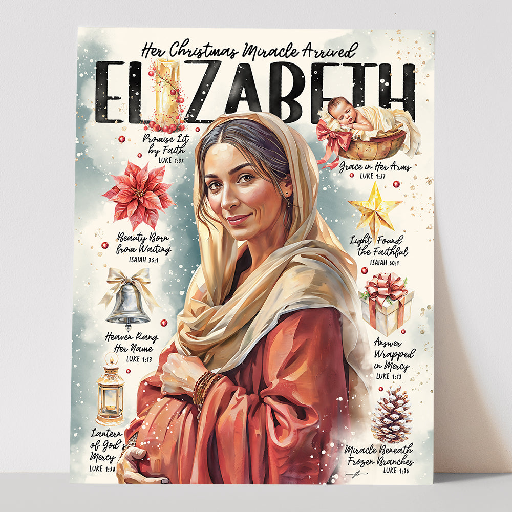 Elizabeth • Women of The Bible • Scripture Prompt • Giclée Christmas Art Print