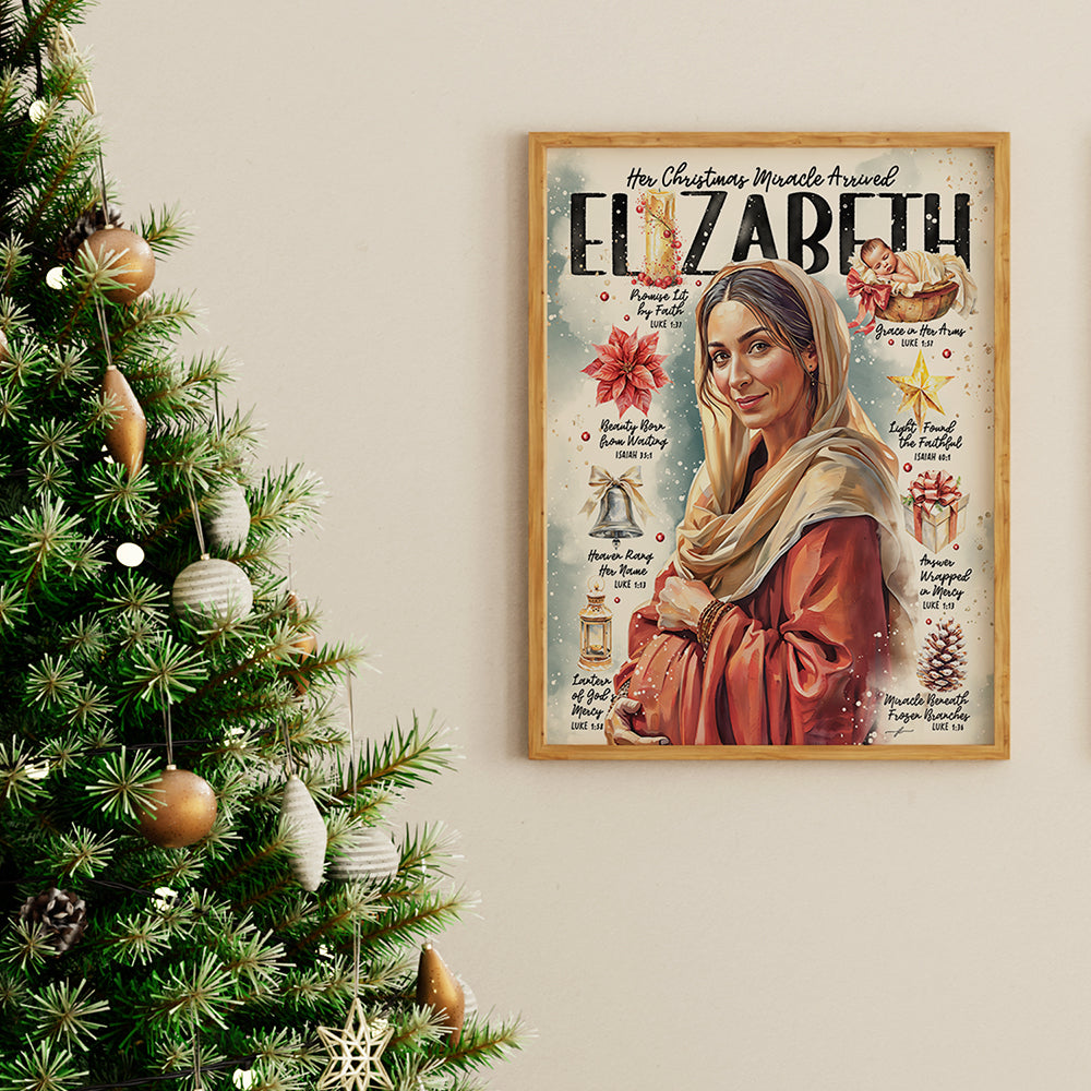 Elizabeth • Women of The Bible • Scripture Prompt • Giclée Christmas Art Print