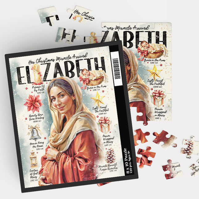Elizabeth, Women of the Bible Christmas Scripture Prompt Christian Puzzle