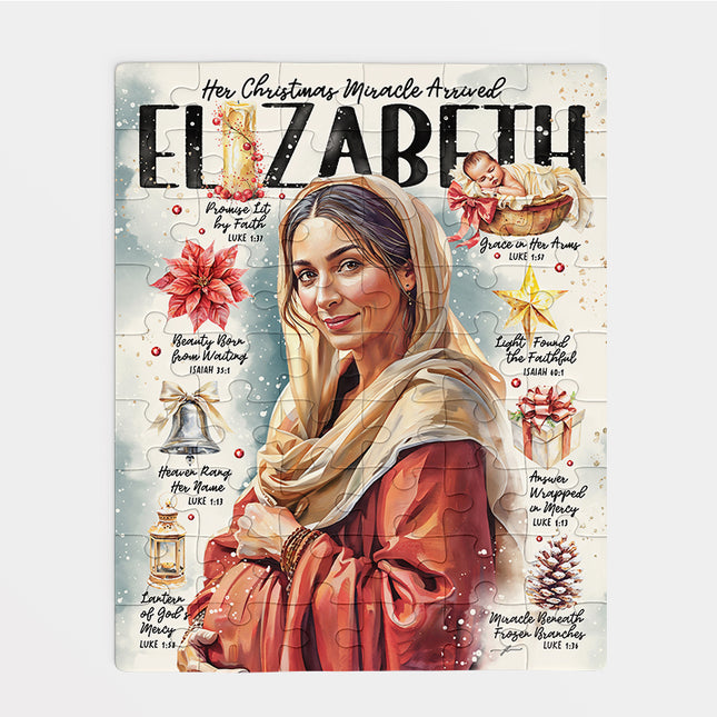 Elizabeth, Women of the Bible Christmas Scripture Prompt Christian Puzzle