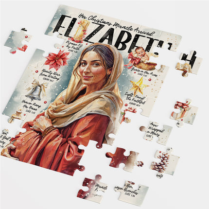 Elizabeth, Women of the Bible Christmas Scripture Prompt Christian Puzzle