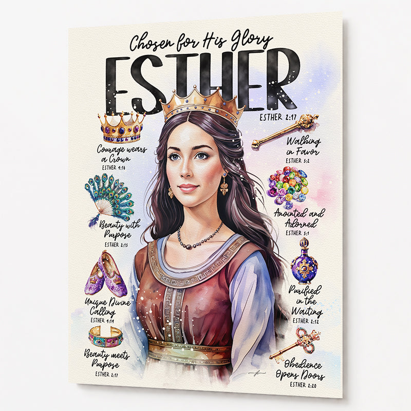 Women of The Bible | Esther | Scripture Prompt Art Print