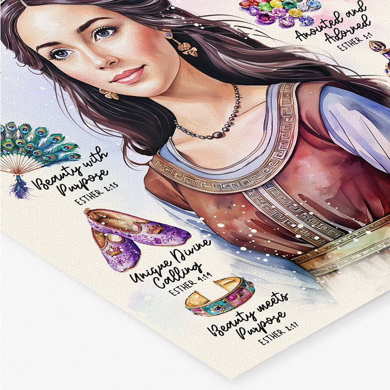 Women of The Bible | Esther | Scripture Prompt Art Print