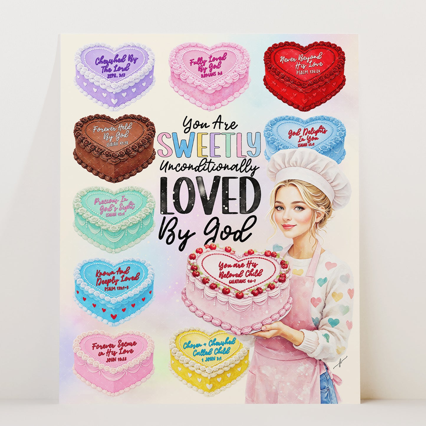 Valentine’s | You Are Sweetly Loved | Scripture Prompt Art Print