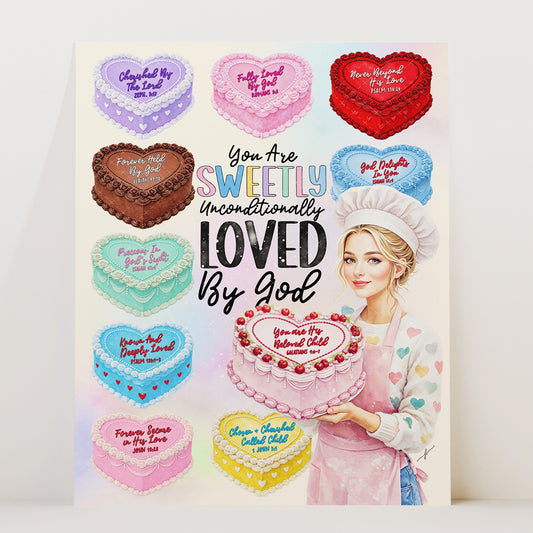 Valentine’s | You Are Sweetly Loved | Scripture Prompt Art Print