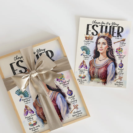 Esther, Women of the Bible Christian Scripture Prompt Giclée Art Print