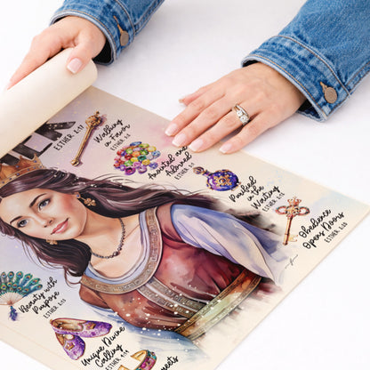 Women of The Bible | Esther | Scripture Prompt Art Print