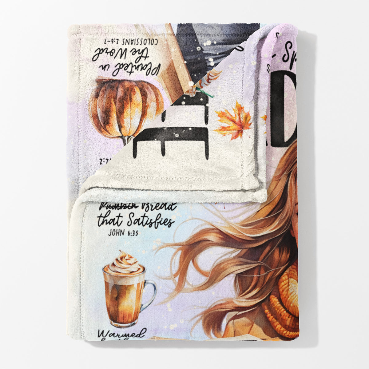 Bread of Life • Fall • Scripture Prompt • Christian Arctic Fleece Blanket