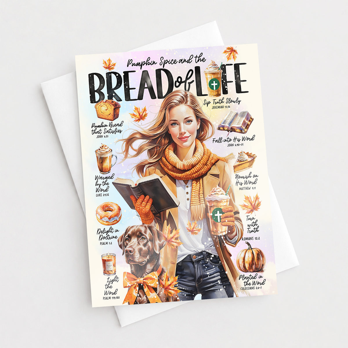 Bread of Life • Fall • Scripture Prompt •  Fine Art Christian Greeting Card