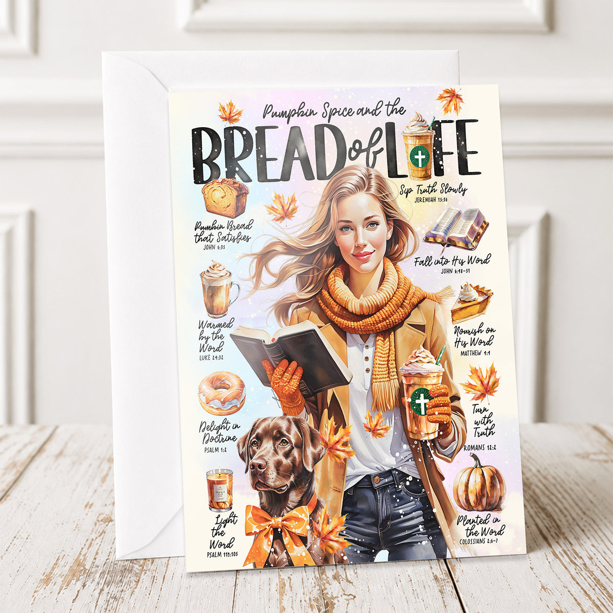 Bread of Life • Fall • Scripture Prompt •  Fine Art Christian Greeting Card