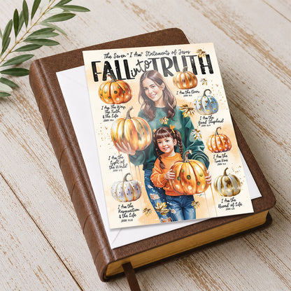 Fall Into Truth • 7 I Am • Scripture Prompt • Fine Art Christian Greeting Card