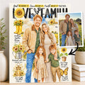 Sunflower •  Custom Family Portrait • Scripture Prompt • Giclée Christian Art Print