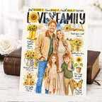 Sunflower •  Custom Family Portrait • Scripture Prompt • Giclée Christian Art Print