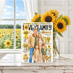 Sunflower •  Custom Family Portrait • Scripture Prompt • Giclée Christian Art Print