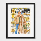 8” x 10” (2-4 People) / Black Frame