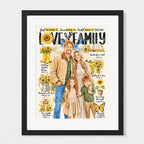 Sunflower •  Custom Family Portrait • Scripture Prompt • Giclée Christian Art Print