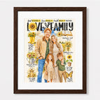 8” x 10” (2-4 People) / Espresso Frame