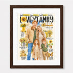 Sunflower •  Custom Family Portrait • Scripture Prompt • Giclée Christian Art Print