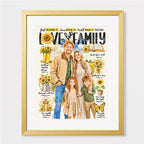 Sunflower •  Custom Family Portrait • Scripture Prompt • Giclée Christian Art Print