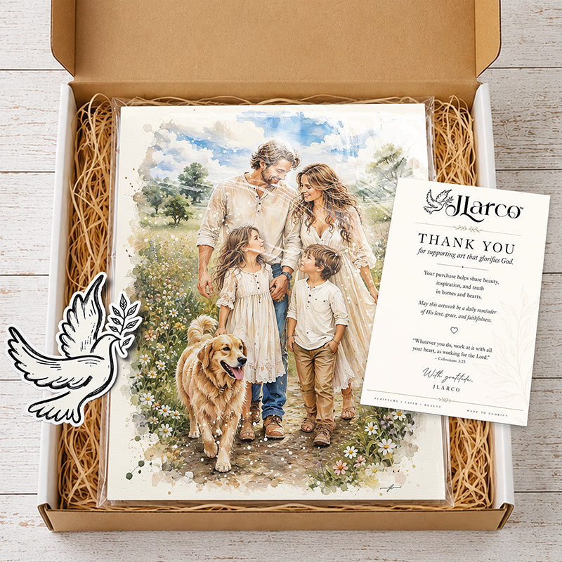 Custom Art | Family Portrait | Giclée Christian Art Print
