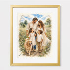 8” x 10” (2-8 People | 1-2 Pets) / Gold Frame
