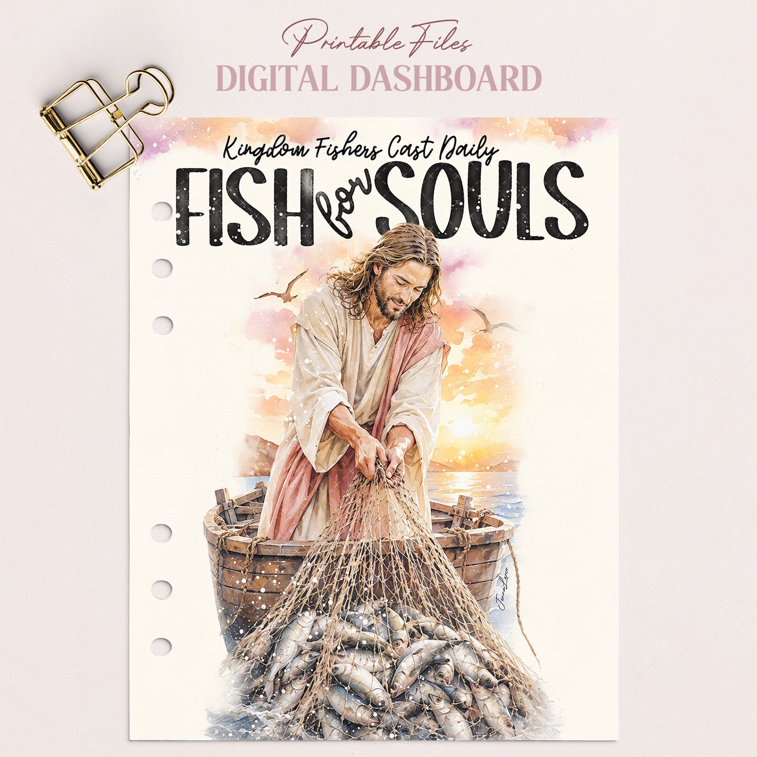 Fisher of Men, Christian Digital Planner Dashboard