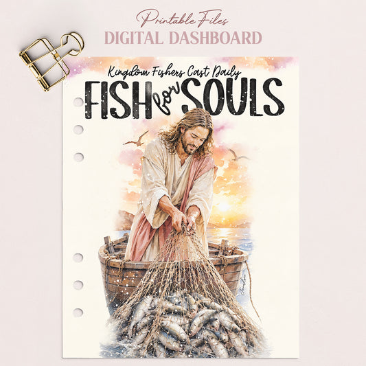 Fisher of Men • Jesus • Christian Digital Planner Dashboard