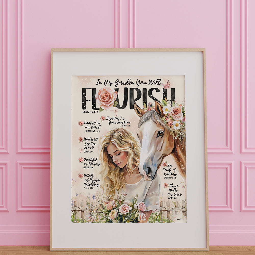 Spring | Flourishing | Scripture Prompt Art Print