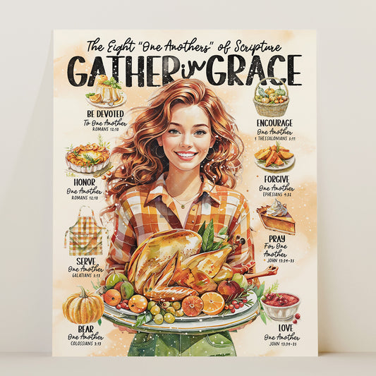 "Gather In Grace" Christian Art Print