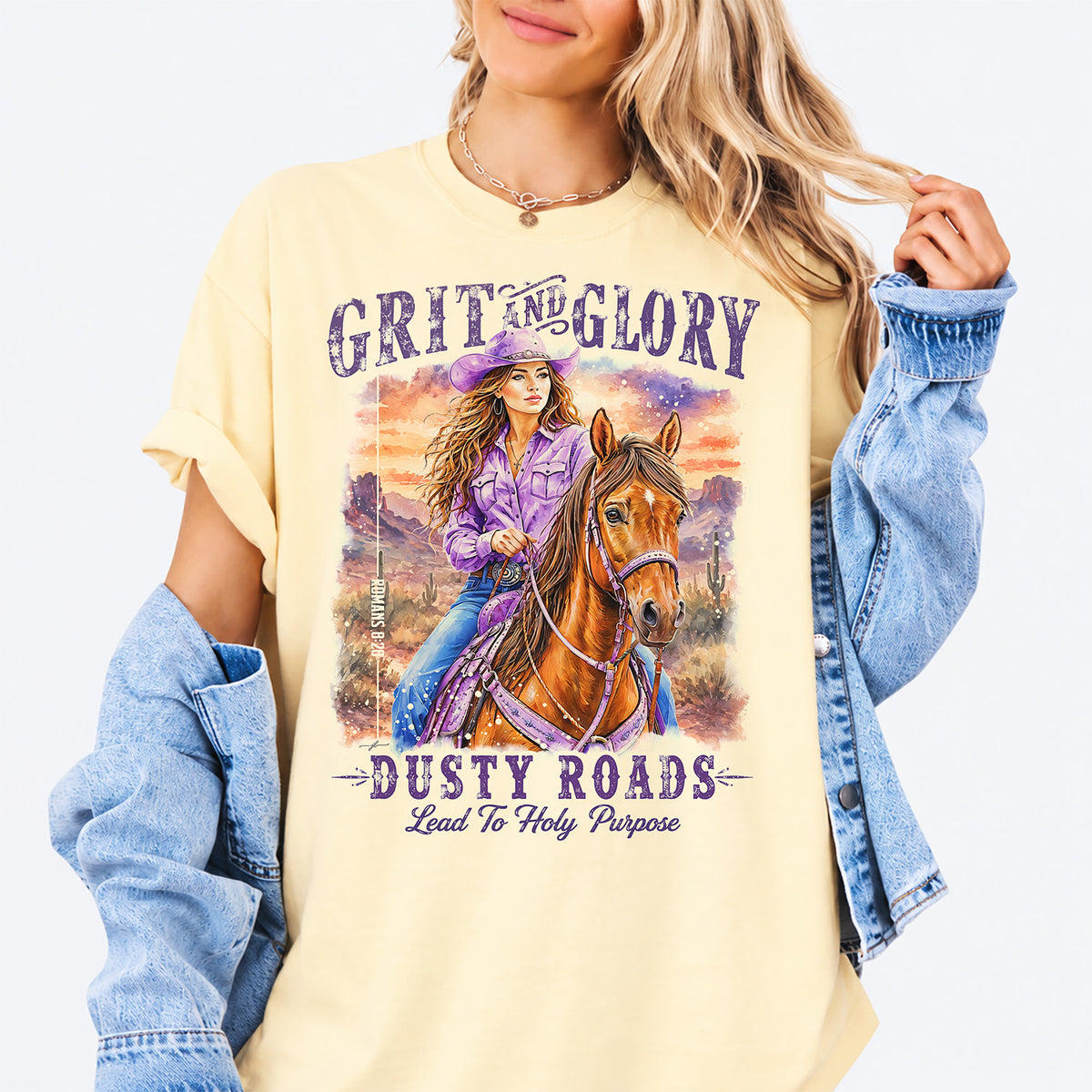 Western • Grit & Glory • Christian Comfort Colors® T-Shirt