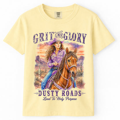 Western • Grit & Glory • Christian Comfort Colors® Youth T-Shirt