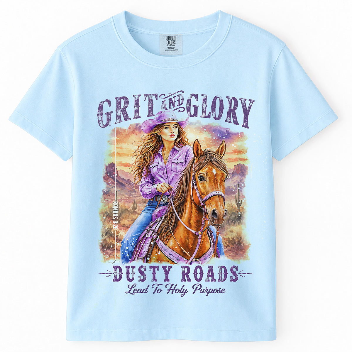 Western • Grit & Glory • Christian Comfort Colors® Youth T-Shirt