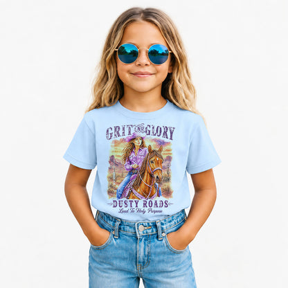 Western • Grit & Glory • Christian Comfort Colors® Youth T-Shirt