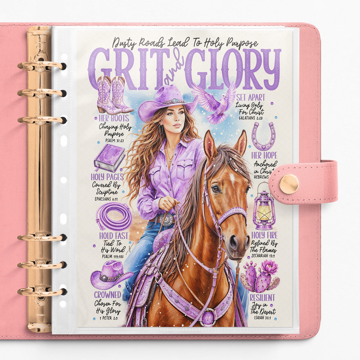 Western • Grit & Glory • Scripture Prompt • Giclée Christian Art Print
