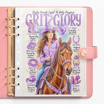 Western • Grit & Glory • Scripture Prompt • Giclée Christian Art Print