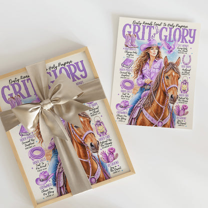 Western • Grit & Glory • Scripture Prompt • Giclée Christian Art Print