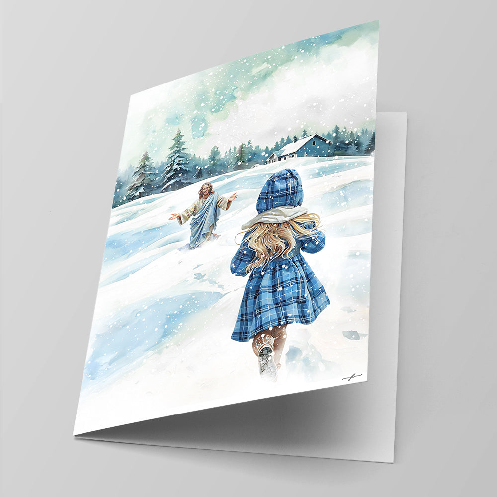 "Guided By His Warmth" Christian Fine Art Greeting Card