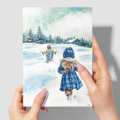 "Guided By His Warmth" Christian Fine Art Greeting Card