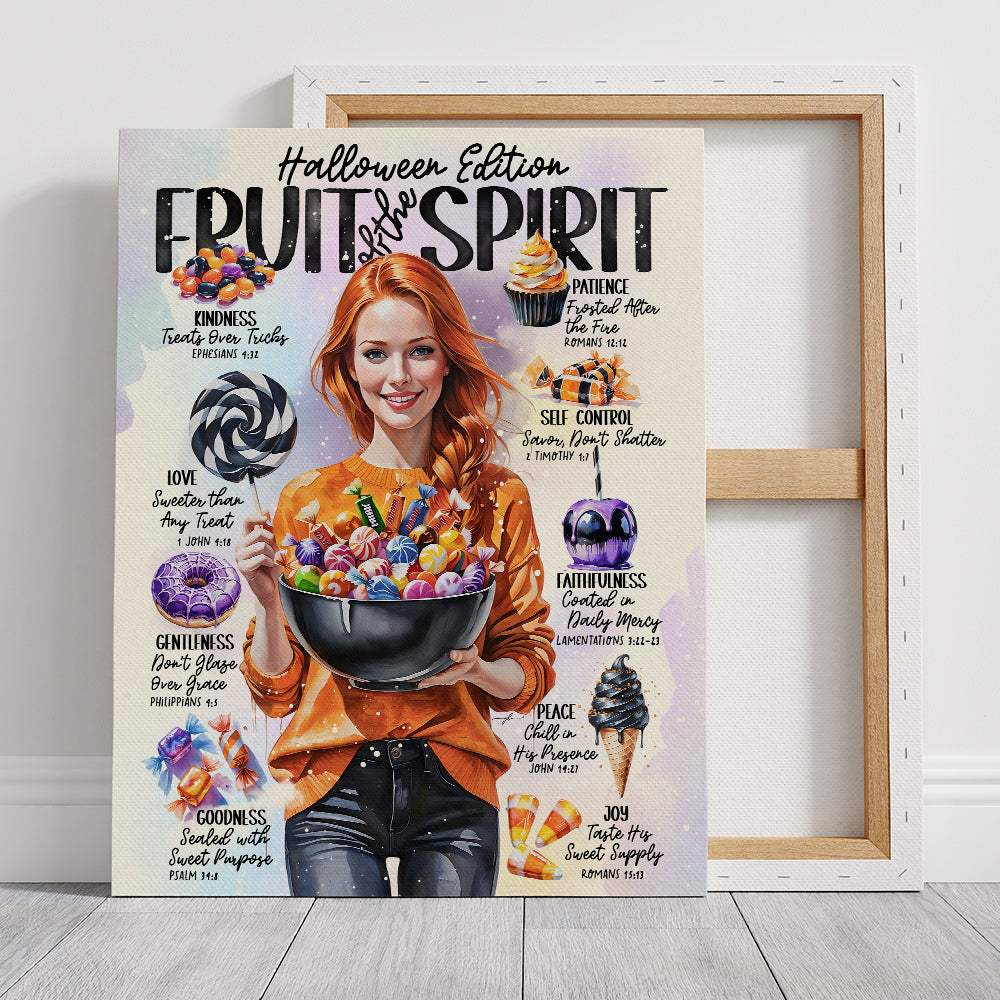 “Fruit of The Spirit Halloween Edition" Christian Canvas