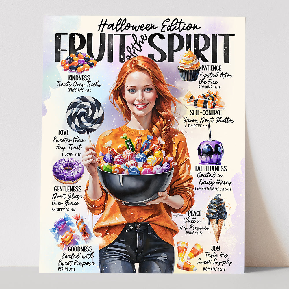 "Fruit of The Spirit Halloween Edition” Christian Art Print