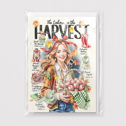 Laborer in The Harvest • Thanksgiving • Scripture Prompt • Fine Art Christian Greeting Card