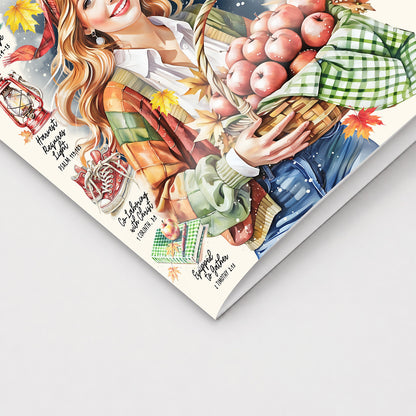 Laborer in The Harvest • Thanksgiving • Scripture Prompt • Fine Art Christian Greeting Card
