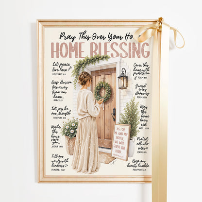 Home Blessing • Scripture Prompt • Giclée Christian Art Print