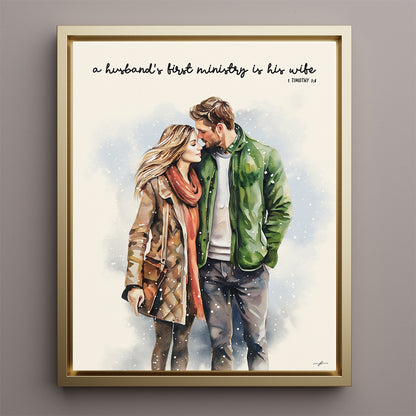 "Provision of A Husband" Christian Premium Canvas