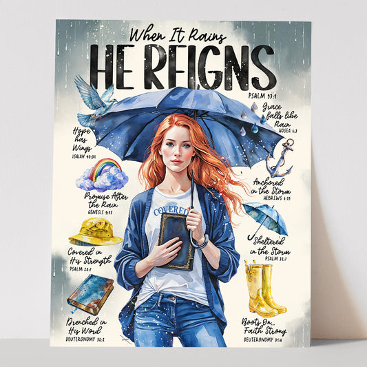 “In the Storm” Christian Art Print