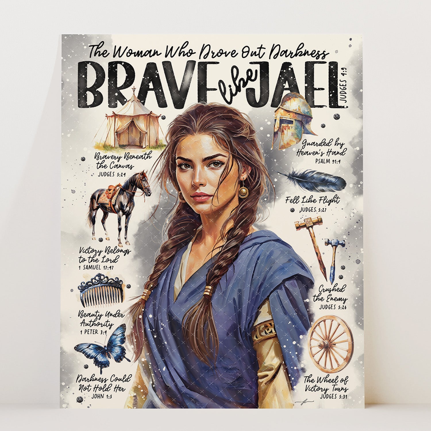 Jael • Women of The Bible • Scripture Prompt • Giclée Christian Art Print